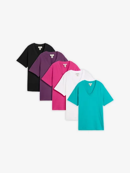 Długi T-shirt 5 szt. zielona