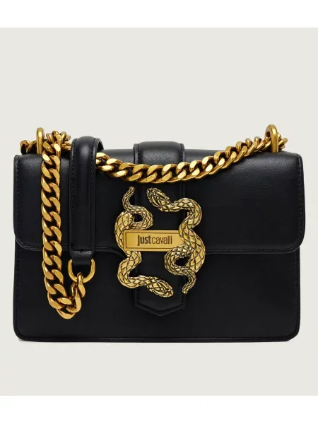 Geantă Just Cavalli Iconic Snakes negru