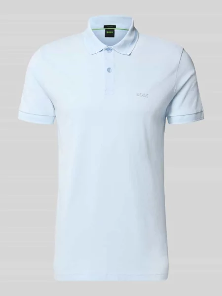 Koszulka polo o kroju regular fit z czystej bawełny model PIO' Boss Green niebieska