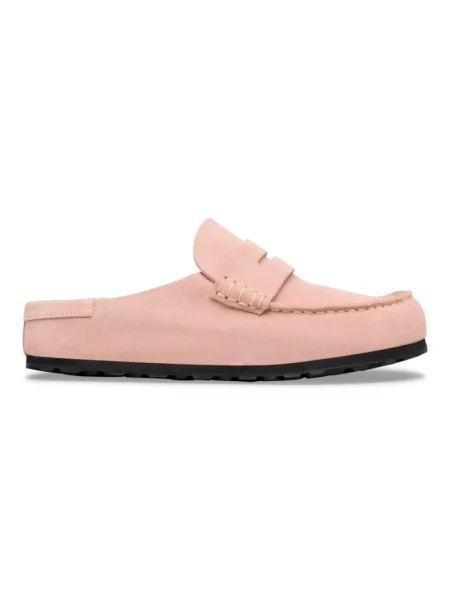 Klapki Birkenstock zamszowe różowe