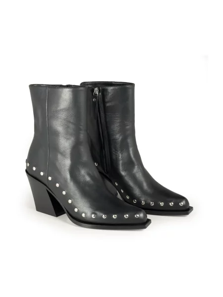 Lniane buty do kostki Vic Matie czarne
