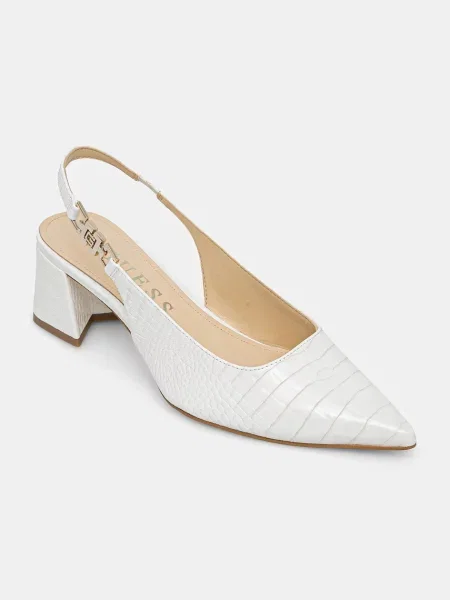 Обувки с дебел Guess ZABELA с дебел с отворена FLPZAB бяло