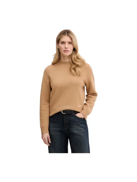 A.P.C. sweter wełniany Pull Esther brązowy