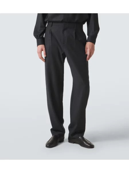 Pantaloni Agnona de lână albastru