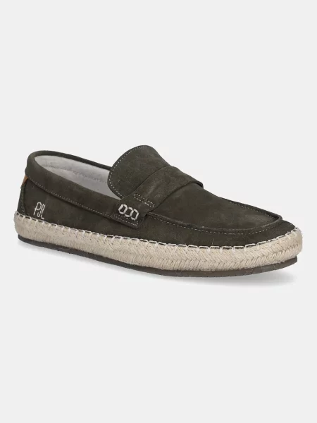 Espadrile iz semiša Pepe Jeans TOURIST COAST zelena