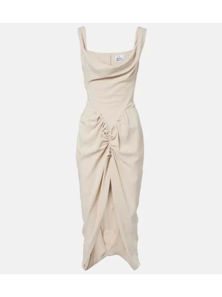 Rochie midi Vivienne Westwood cu volane drapată alb