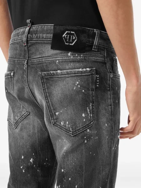 Blugi Philipp Plein zdrențuiți gri