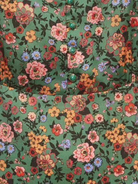 Rochie mini Sandro cu model floral cu imagine verde