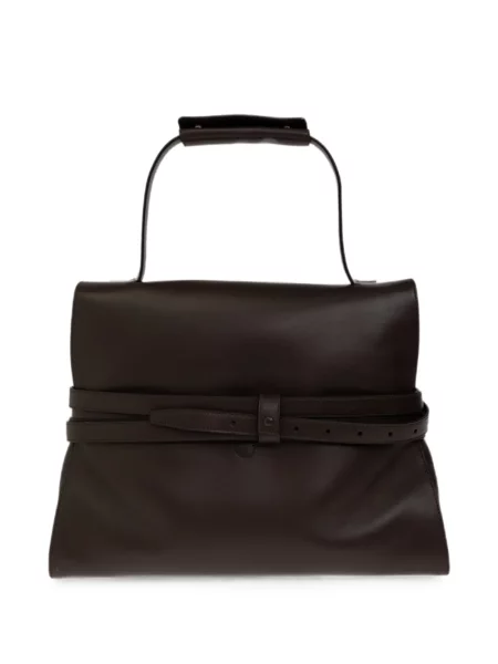 Geantă shopper Moschino cu cataramă maro