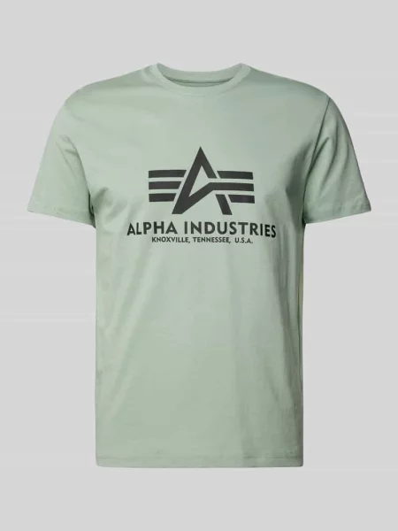 T-shirt z czystej bawełny Alpha Industries zielona