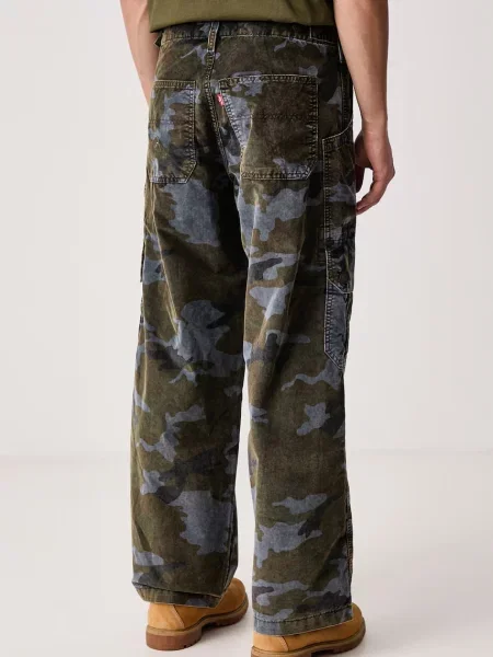 Levi's spodnie cargo sztruksowe EXTRA BAGGY CARGO zielone