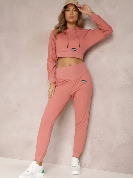 Ciemnoróżowy Komplet Dresowy Maesphenyi różowy