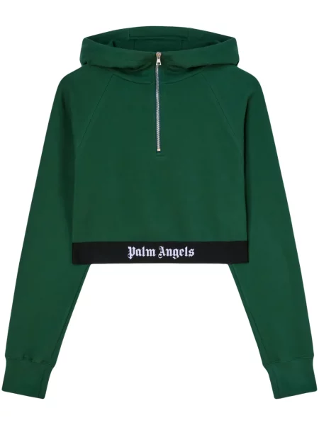 Decupat hanorac cu glugă Palm Angels cu autograf