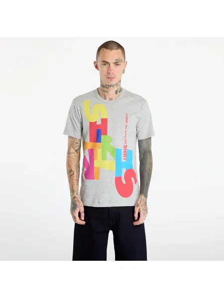 T-shirt Comme des Garçons SHIRT T-Shirt With Graphic Print Top Grey S siva