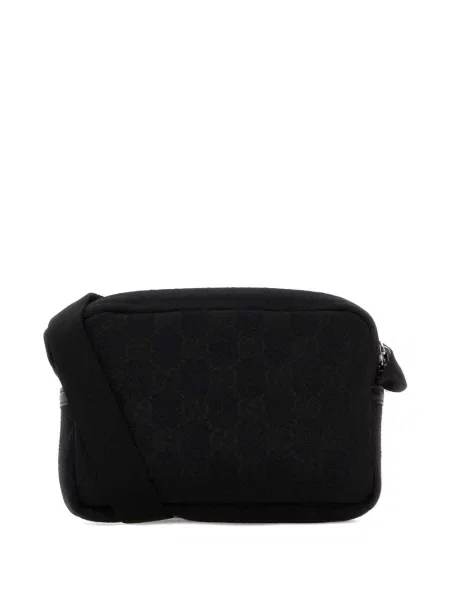 Plátěná crossbody taška Gucci černá