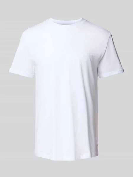 T-shirt z okrągłym dekoltem model ‘Norregaard’ Les Deux biała