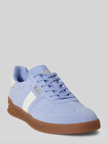 Sneakersy z naturalnej skóry bydlęcej model AERA' Polo Ralph Lauren niebieskie