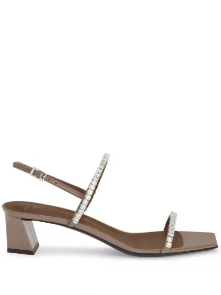 Sandale Giuseppe Zanotti slingback de cristal gri