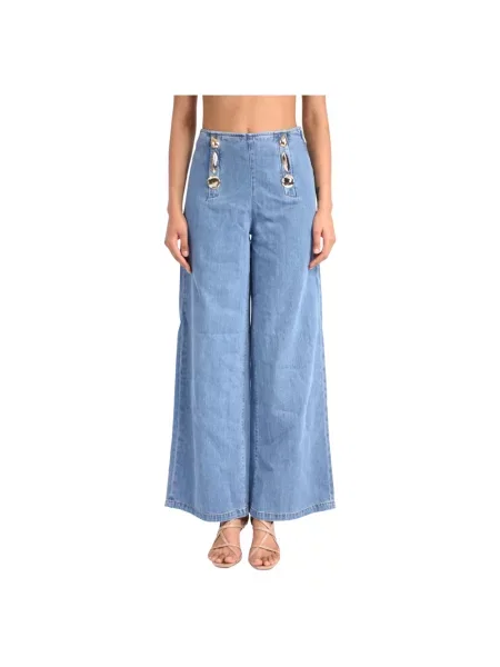 Jeansy Simona Corsellini niebieskie