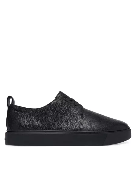 Poltopánky Calvin Klein Hybrid Clean Derby Tum Lth čierna