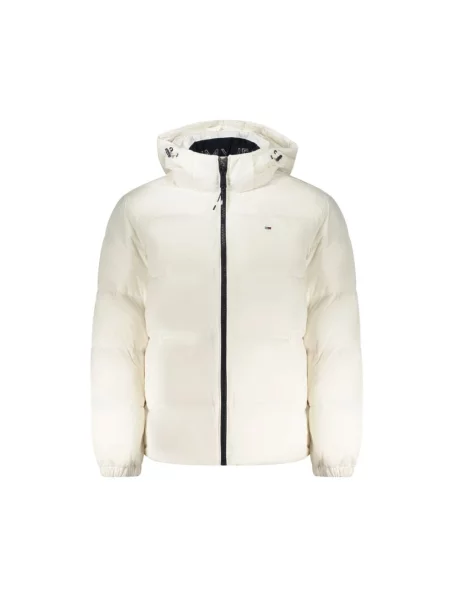 Kurtka puchowa o kroju relaxed fit z kapturem Tommy Jeans biała
