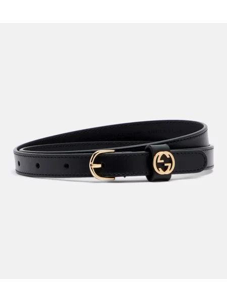 Cu centură curea Gucci din piele negru