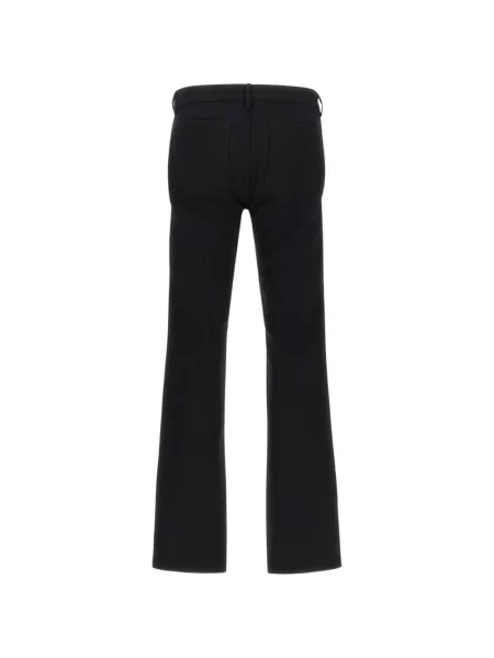 Blugi Rick Owens de lână cu model herringbone negru