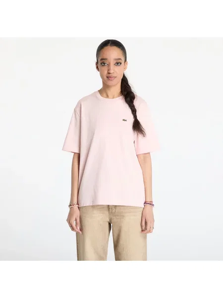 Tricou LACOSTE Soft Cotton T-shirt Rose Pale XS roz