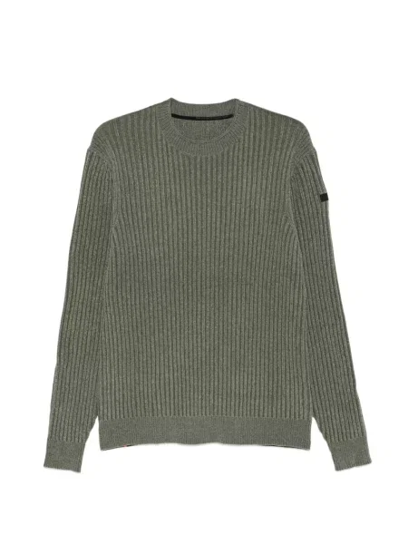Pulover Rrd cu decolteu rotund verde