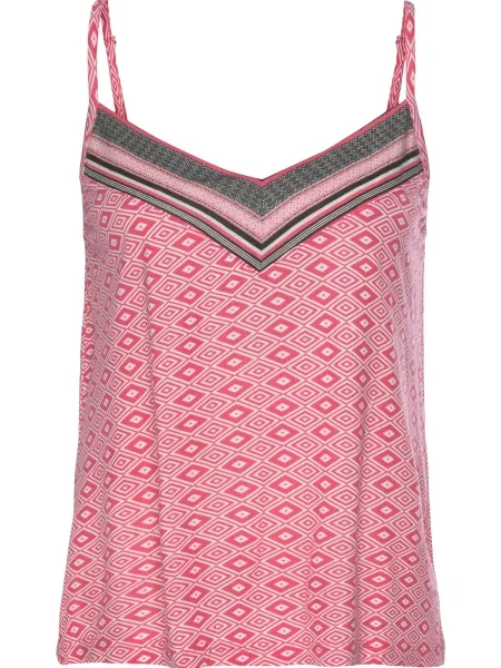 VIVANCE Bluză de noapte Dreams roșu deschis / negru alb