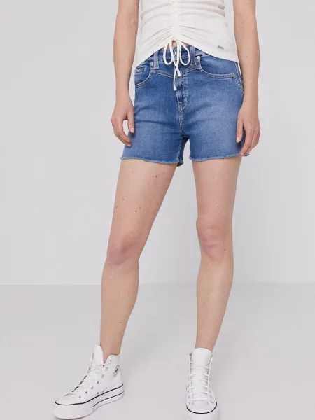 Traper kratke hlače Pepe Jeans Mary Archive za žene plava