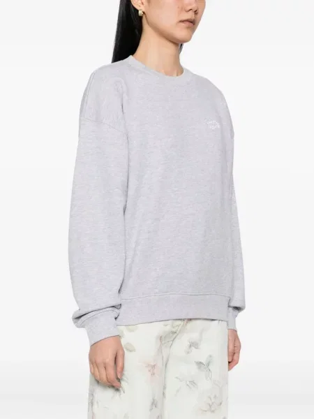 Hanorac Maison Kitsune cu broderie gri
