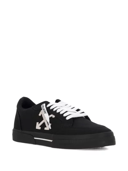 Sneakerși Off-white din canvas alb