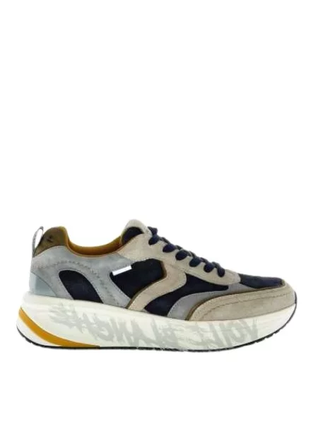 Sneakersy Voile Blanche skórzane niebieskie