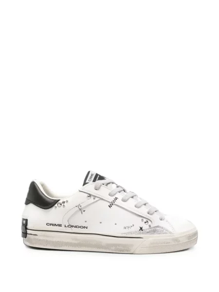Sneakerși Crime London din piele alb