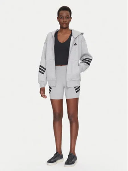 Pruhované cyklistické šortky Adidas černé
