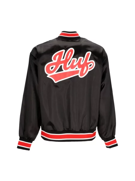 Satynowy kurtka bomber Huf czarny