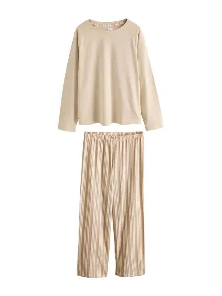 Next Pijama / crem / maro cămilă bej
