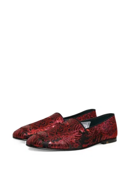Φλοράλ σκαρπινια Dolce & Gabbana ζακάρ κόκκινο