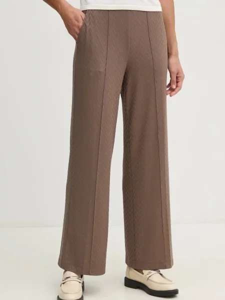 Mos Mosh pantaloni femei lat high waist maro