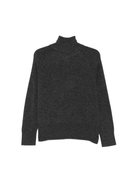 Sweter z golfem Alpha Studio z kaszmiru szary