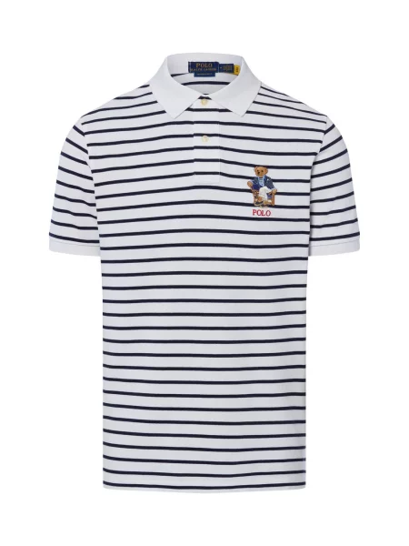Koszulka polo o kroju regular fit z detal:em z nadruk polo bear Polo Ralph Lauren biała