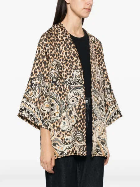Geacă Etro cu imagine cu model leopard maro