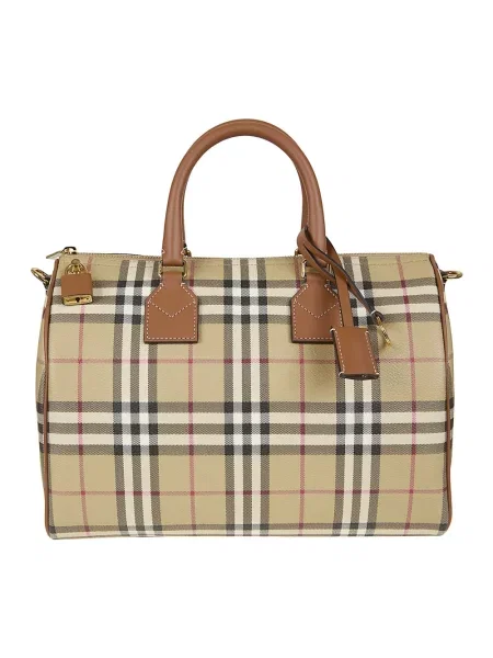 Torebka Burberry w kratę brązowa