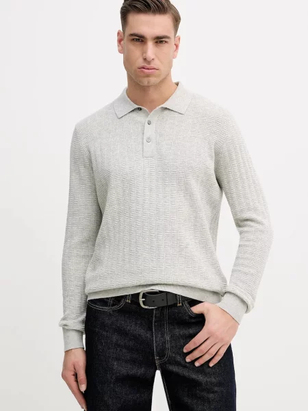 Barbour pulover din amestec de lână Smeaton light gri