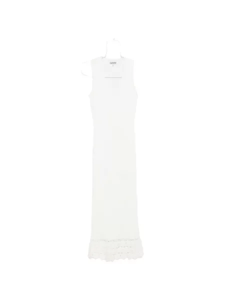 Rochie midi Ganni cu decolteu în V până la genunchi de costum