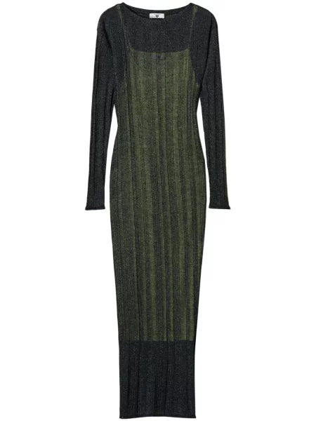 Rochie midi Twinset tricotate până la genunchi de costum gri