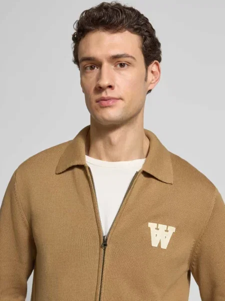 Kardigan w dzianinowym wyglądzie o kroju regular fit model Tay' Wood Wood