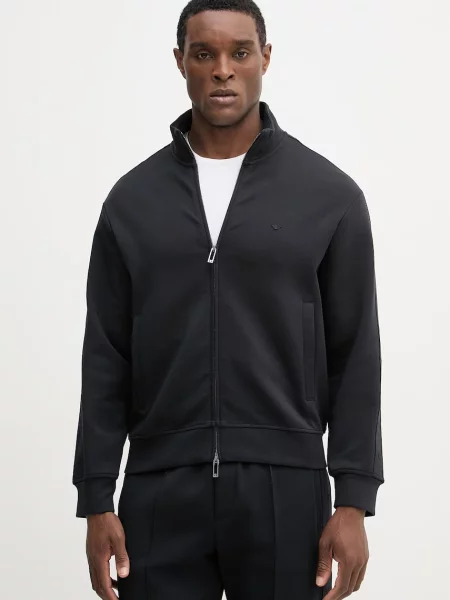 Bluza Emporio Armani z dżerseju niebieska