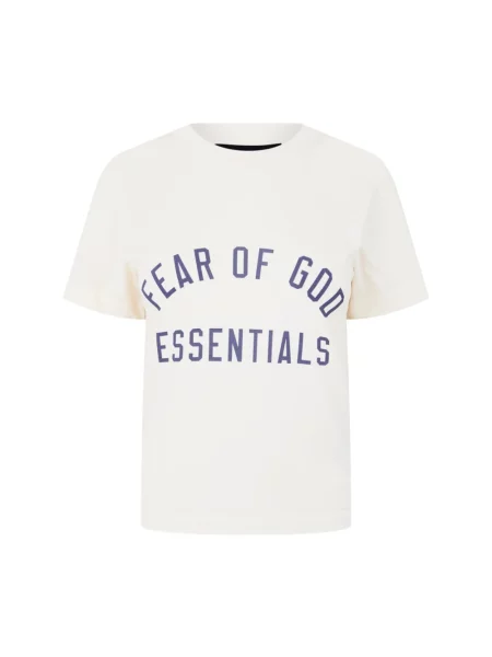 Lniana koszulka Fear Of God z logo biała